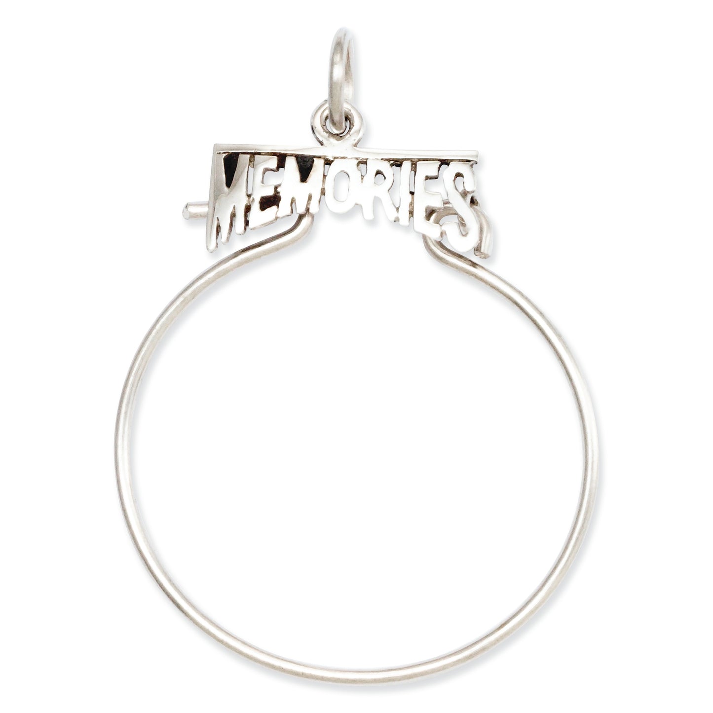 14K White Gold Memories Charm Holder