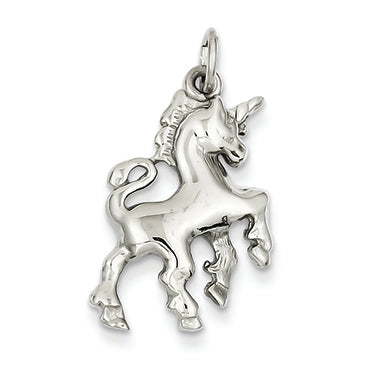 14K White Gold Unicorn Charm