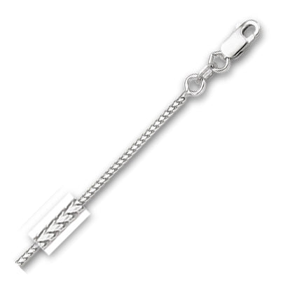 14K Solid White Gold Franco Chain 1.4mm thick 20 Inches