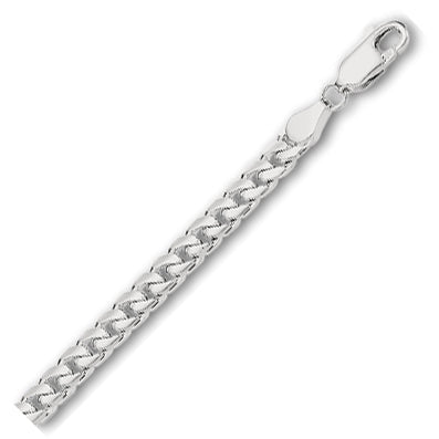 14K Solid White Gold Miami Cuban Link 4.4mm thick 24 Inches