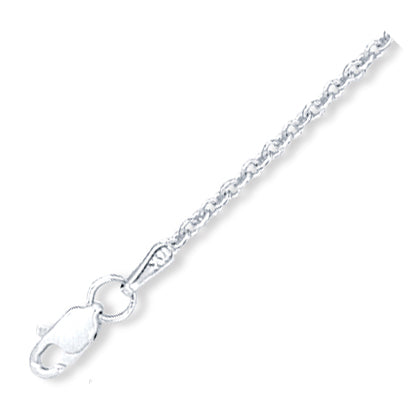14K Solid White Gold Forsantina Chain 1.9mm thick 20 Inches