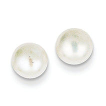 14K Gold 6-6.5mm Button Cultured Pearl Stud Earrings