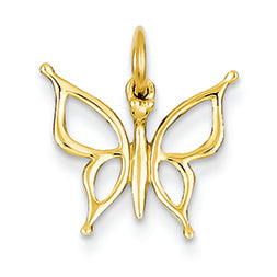 14K Gold Butterfly Charm