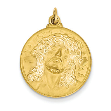 14K Gold Jesus Medal Pendant