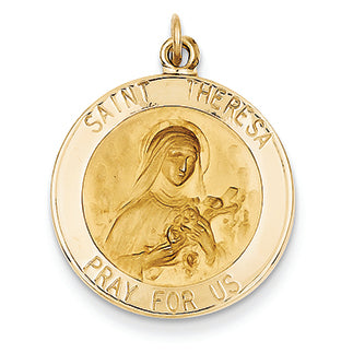 14K Gold Saint Theresa Medal Charm