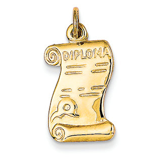 14K Gold Diploma Charm