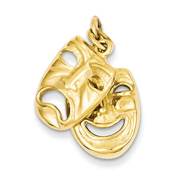 14K Gold Comedy Tragedy Charm