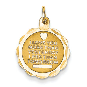 14K Gold Love Charm