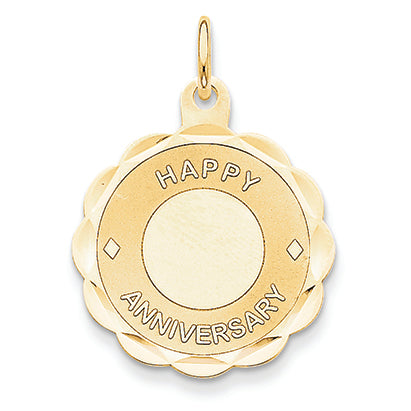 14K Gold Happy Anniversary Charm