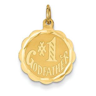 14K Gold #1 Godfather Charm