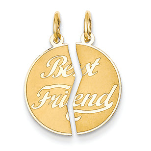 14K Gold 2pc Best Friend Charm