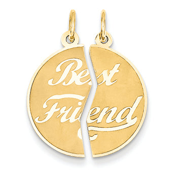 14K Gold 2pc Best Friend Charm