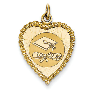 14K Gold Graduation Cap Charm