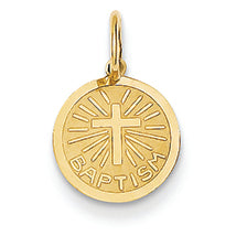 14K Gold Small Baptism Charm