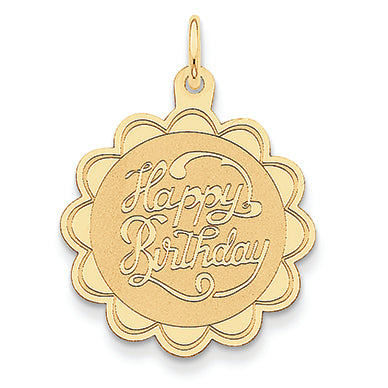 14K Gold Happy Birthday Charm