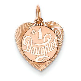 14K Gold Rose-Gold #1 Daughter Charm