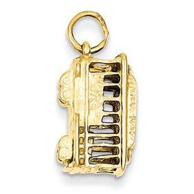 14K Gold Trolley Charm