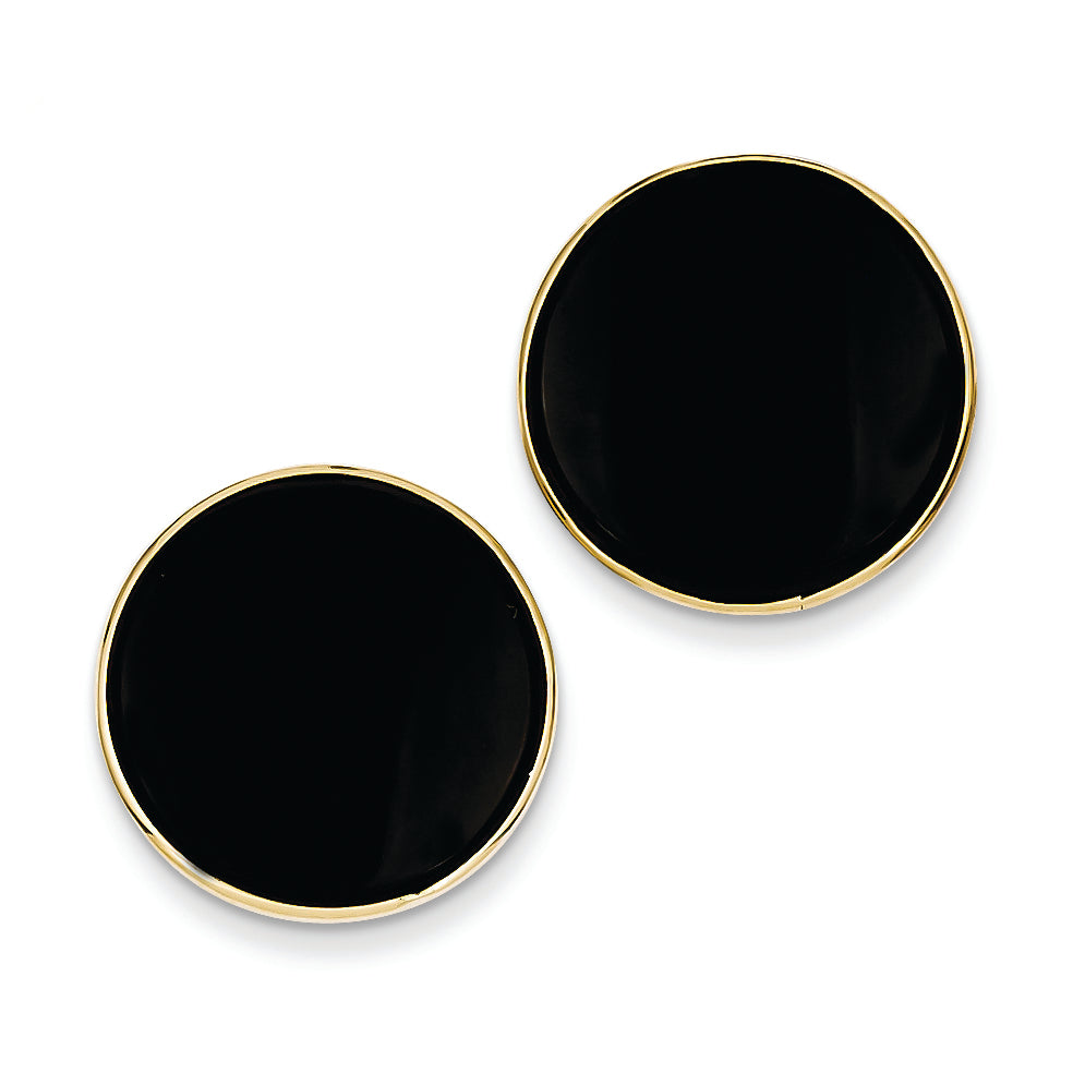 14K Gold Black / Onyx Earrings