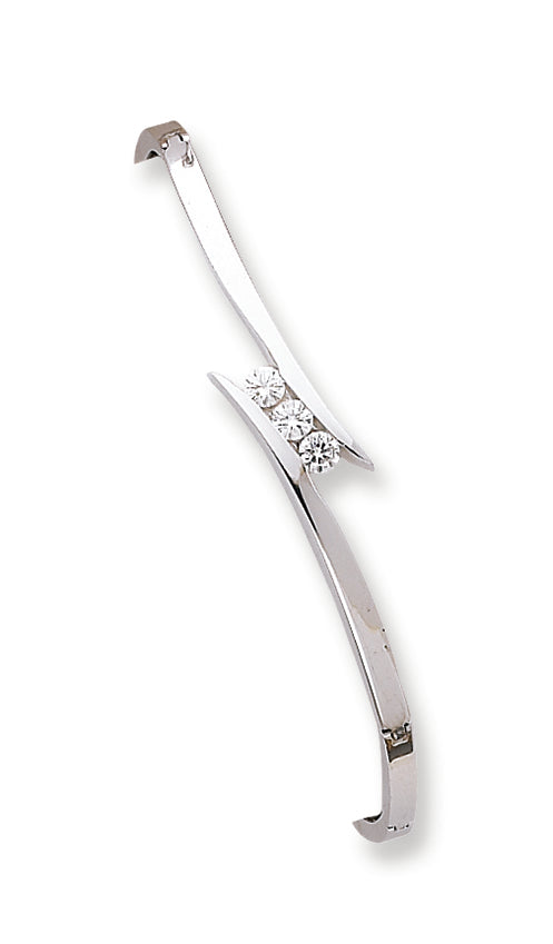 0.3 Carat 14K White Gold Diamond bangle