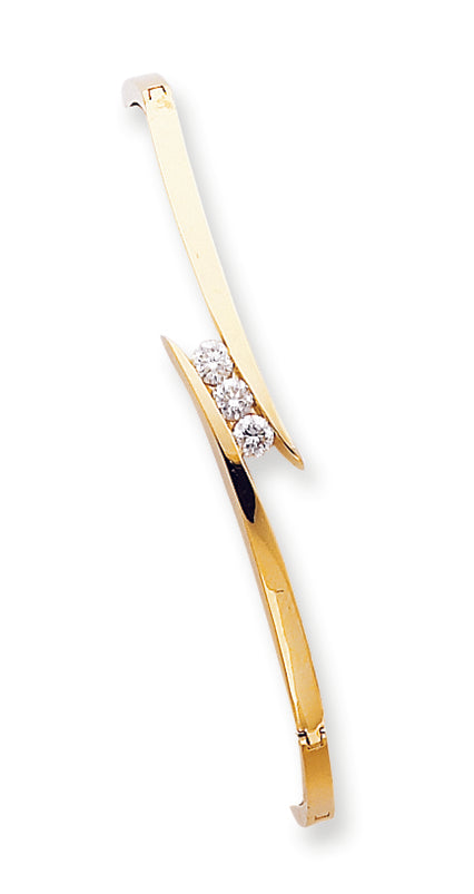 0.3 Carat 14K Gold Diamond Bangle Bracelet