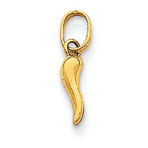 14K Gold Italian Horn Charm