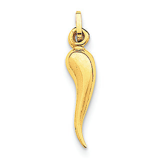 14K Gold Italian Horn Charm