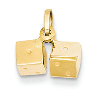 14K Gold Dice Charm