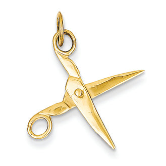 14K Gold Moveable Scissors Charm