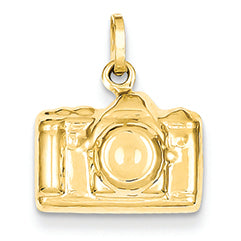 14K Gold 3-D Polished Camera Charm