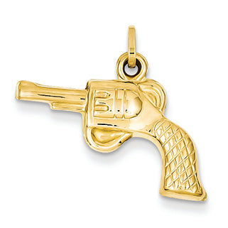 14K Gold Revolver Charm