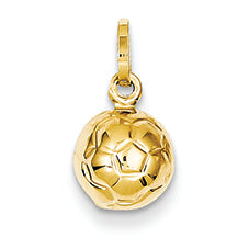 14K Gold 3-D Soccer Ball Charm