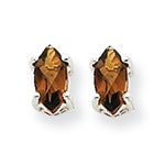 0.3 Carat 14K Goldw 5X2.5mm Marquise Smokey Quartz Earring