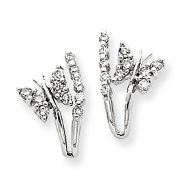 0.3 Carat 14K White Gold Diamond Butterfly Earrings