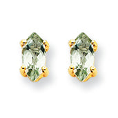 0.5 Carat 14K Gold 6x3 Marquise Green Amethyst Earring