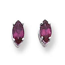 0.9 Carat 14K Gold Rhodalite Garnet Diamond marquis stud earring