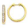 0.8 Carat 14K Gold Diamond Hoop Earrings