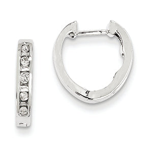 0.3 Carat 14K White Gold Diamond Hoop Earrings