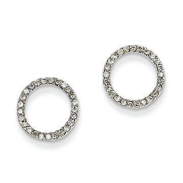 0.3 Carat 14K White Gold 1/4Ctw Circle Diamond Earrings