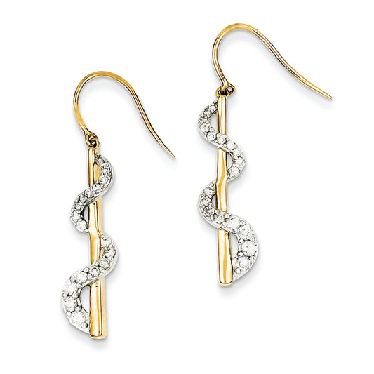 0.5 Carat 14K Gold TT Earring
