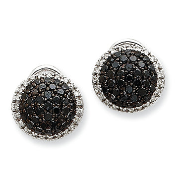 1.3 Carat 14K White Gold Diamond Omega Back Earrings