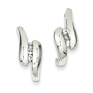 0.1 Carat 14K White Gold Diamond Post Earrings