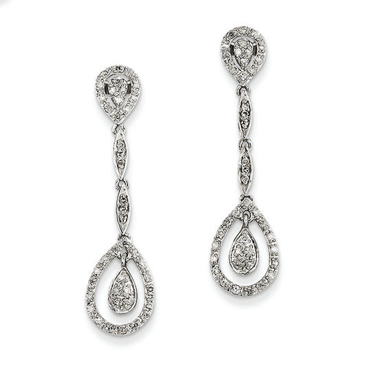 0.3 Carat 14K White Gold Diamond Earrings