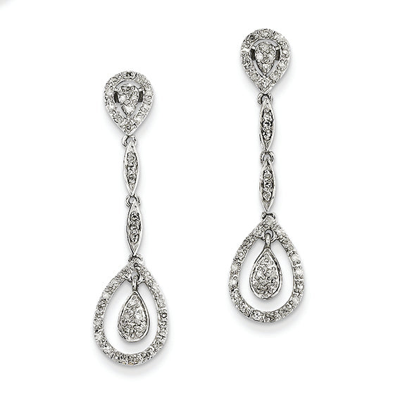 0.3 Carat 14K White Gold Diamond Earrings