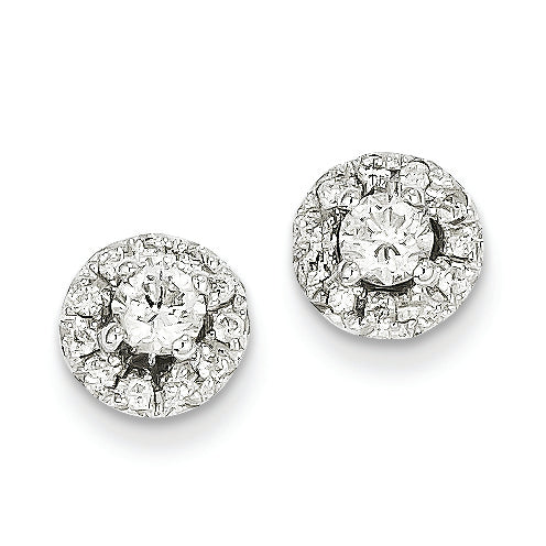 0.7 Carat 14K White Gold Diamond Post Earrings