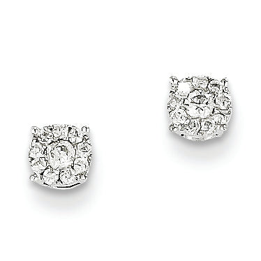 0.2 Carat 14K White Gold Diamond Earrings