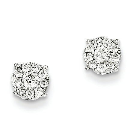 0.4 Carat 14K White Gold Diamond Earrings