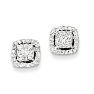 0.5 Carat 14K White Gold Diamond Earrings