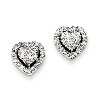 0.5 Carat 14K White Gold Diamond Earrings