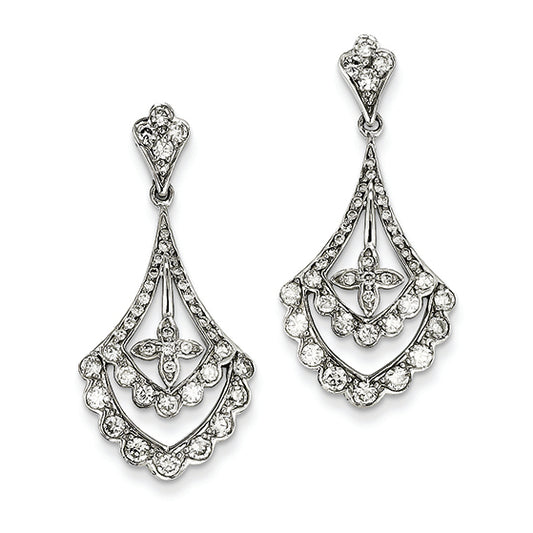 1.3 Carat 14K White Gold Diamond Earrings