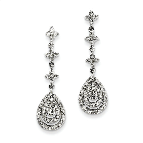 1.1 Carat 14K White Gold Diamond Earrings